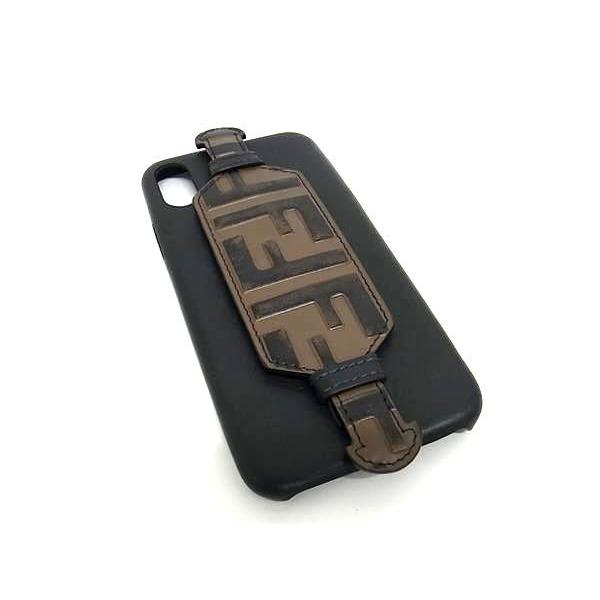新品★FENDI フェンディ ズッカ柄 iPhone X スマホケース FENDI □美品□ フェンディ ズッカ柄 レザー iPhoneX/XS 対応