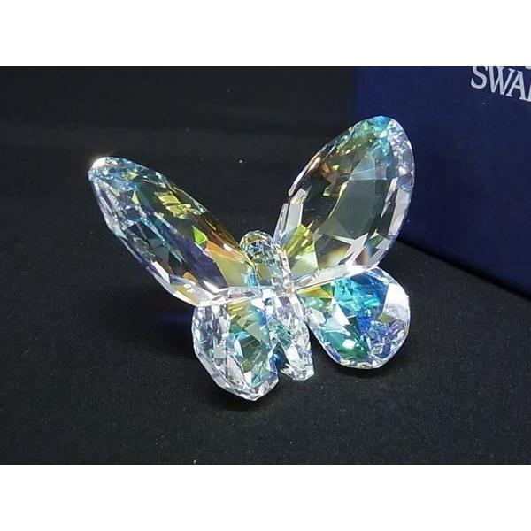 SWAROVSKI □極美品□ スワロフスキー クリスタル オーロラ バタフライ