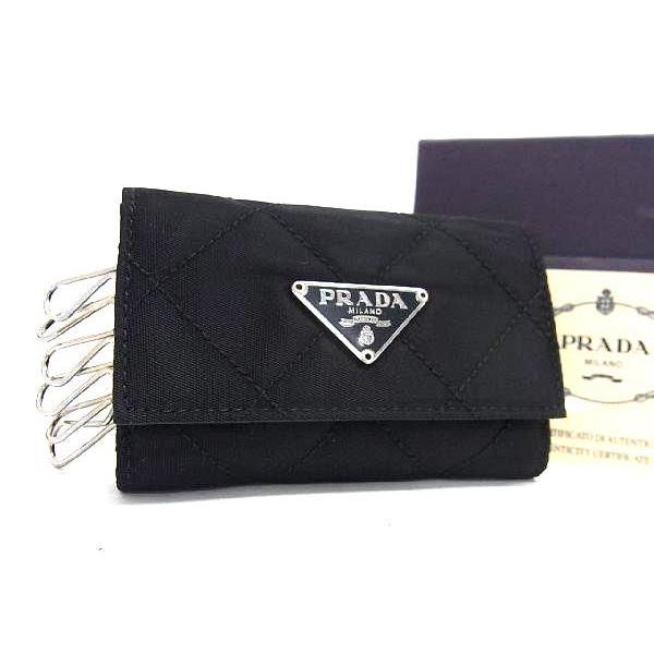 極美品　PRADA プラダ キーケース 6連 テスート ナイロン レザーブラック 楽天市場】【未使用保管品】 プラダ PRADA ナイロン レザー 6連
