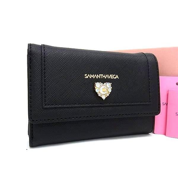 Samantha Vega □新品□未使用□ サマンサベガ レザー がま口 三つ折り 