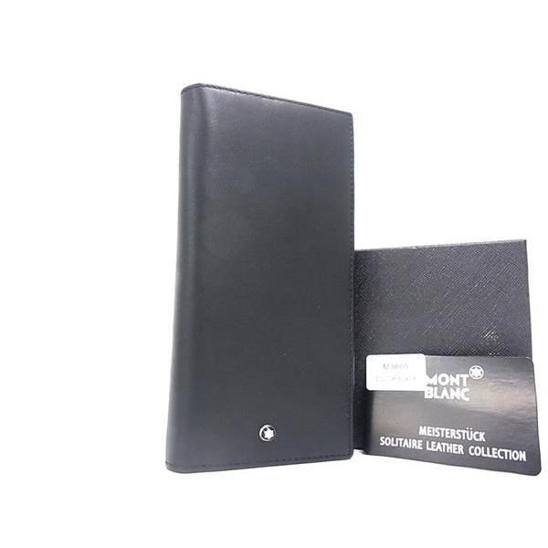 MONT BLANC  モンブラン　長財布  お札入れ　カード　ブラック　レザー MONTBLANC（筆記具、時計） MONTBLANC モンブラン 二つ折り長