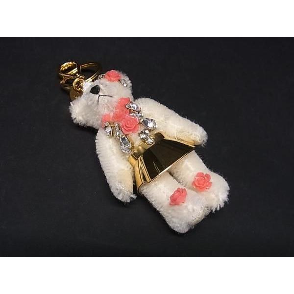 希少・極美品✨PRADA ギャランティカード付　チャーム　ベア　ラインストーン PRADA □極美品□ プラダ ラインストーン クマ ビジュー くま