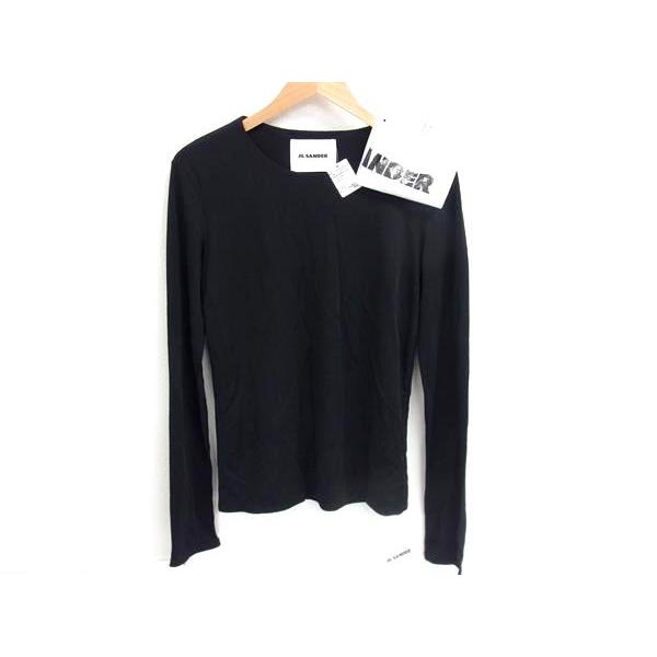 ■新品■未使用■ JIL SANDER ジルサンダー ビスコース82％×ポリアミド18％ 長袖 トップス 洋服 表記サイズ 42 ブラック系 BI6741 JIL SANDER（ジルサンダー） □新品□未使用□ ビスコース82
