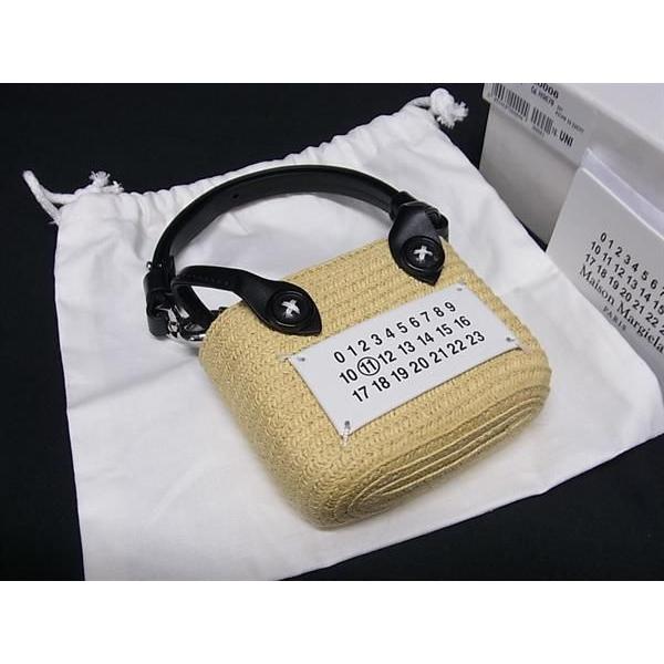 ■新品■未使用■ Maison Margiela メゾン マルジェラ セルロース×レザー バッグモチーフ キーホルダー チャーム ベージュ系 BJ1074 Maison Margiela（メゾンマルジェラ） □新品□未使用□ メゾン