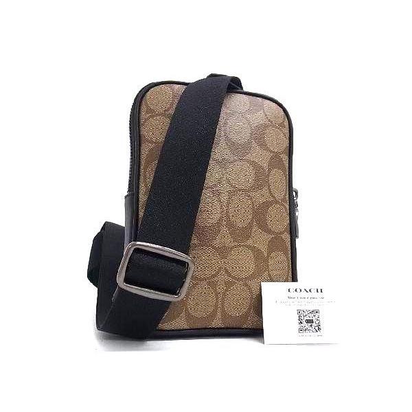 【未使用】コーチ ボディバッグ レザー PVC シグネチャー クロスボディ ☆美品☆ コーチ COACH PVC クロスボディバッグ シグネチャー