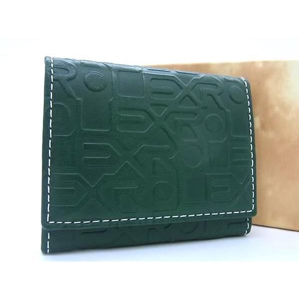ROLEX エンボス加工 グリーン長財布　ノベルティ　非売品 ROLEX エンボス加工 グリーン長財布 ノベルティ 非売品