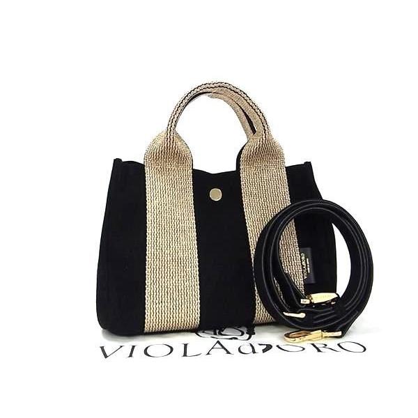 ■新品■未使用■ VIOLAd’ORO ヴィオラドーロ スエード 2WAY ハンドバッグ ショルダー ブラック系×ゴールド系 BJ3020 □新品□未使用□ VIOLAd'ORO ヴィオラドーロ スエード 2WAY