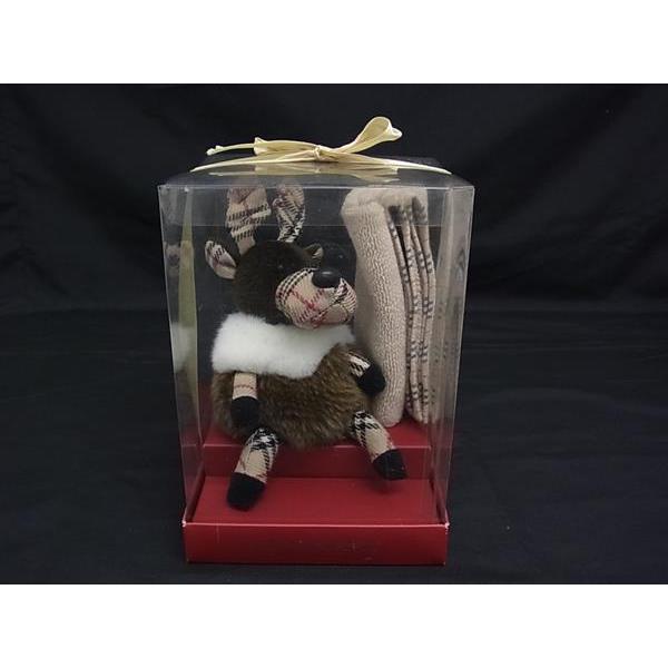バーバリー トナカイ ぬいぐるみ&ハンカチ BURBERRY □新品□未使用□ バーバリー ノバチェック トナカイ