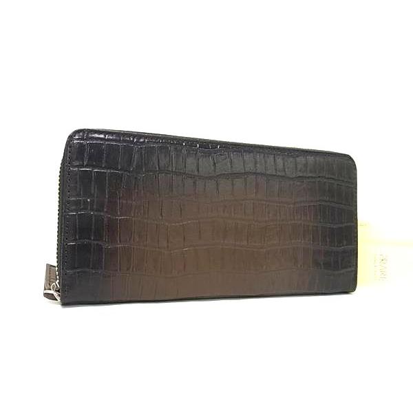 PRARE（プレリー）黒 クロコダイル革二つ折り財布　日本製 PRARE（プレリー）黒 クロコダイル革二つ折り財布 日本製