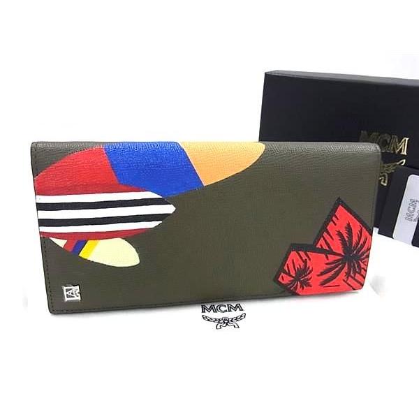 MCM □新品□未使用□ エムシーエム PVC 総柄 二つ折り 長財布