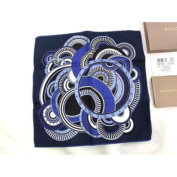 【Berluti】シルクスカーフ ブルー ハンカチーフ カリグラフィ Berluti】シルクスカーフ ブルー ハンカチーフ カリグラフィ