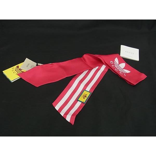 GUCCI □新品□未使用□ グッチ 703568 アディダス adidas シルク100  