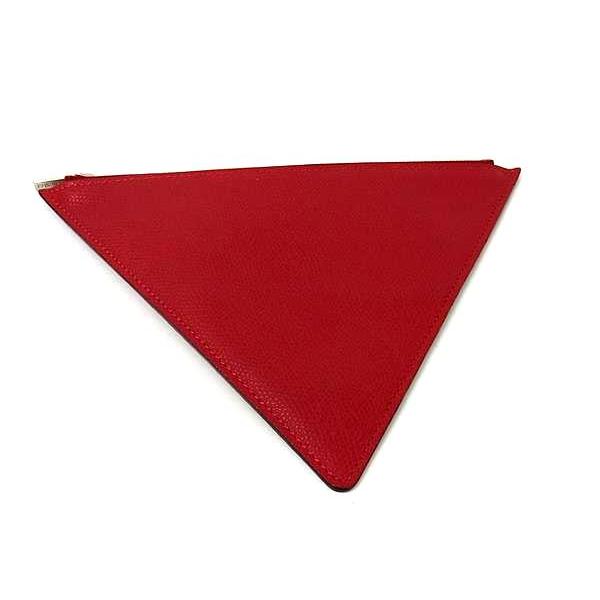 ■新品■未使用■ Valextra ヴァレクストラ トライアングル レザー ケース パース 小銭入れ レッド系 BK7374 Valextra（ヴァレクストラ） □新品□未使用□ トライアングル レザー