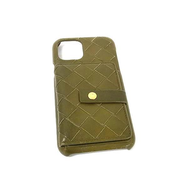 BOTTEGA VENETA iPhone 12 Pro ケース　カーキ色 BOTTEGA VENETA（iPhoneケース ・ グリーン・カーキ/緑色系）の