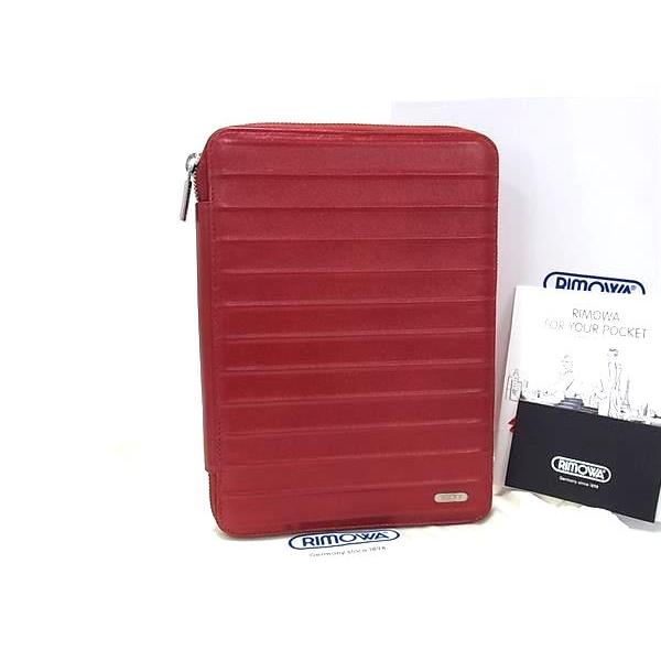 RIMOWA - ■美品■ RIMOWA リモワ レザー タブレットケース iPadケース レディース メンズ レッド系 BM3454 RIMOWA □美品□ リモワ レザー タブレットケース iPadケース