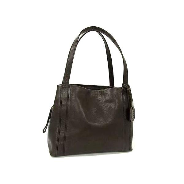 ■新品同様■ genten ゲンテン レザー ハンドバッグ トート 肩掛け レディース メンズ ダークブラウン系 BM7087 genten（ゲンテン） □新品同様□ レザー ハンドバッグ トート 肩掛け