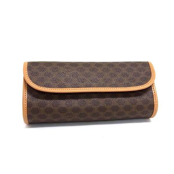 極美品✨CELINE トリオンフ マカダム柄 マルチケース ポーチ 小物入れ CELINE □極美品□ セリーヌ マカダム柄 レザー ポーチ マルチ