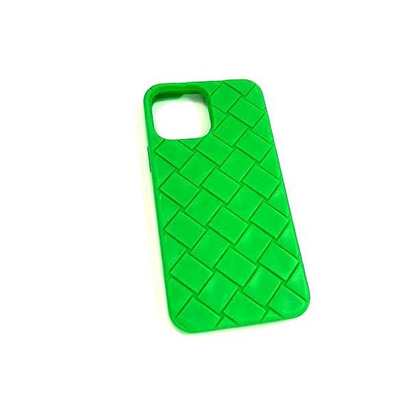 ■極美品■ BOTTEGA VENETA ボッテガヴェネタ イントレチャート ラバー iPhone16Pro MAX 対応 アイフォンケース グリーン系 BM9269 BOTTEGA VENETA（ボッテガ・ヴェネタ） □極美品□ イントレチャート