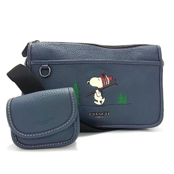 COACH スヌーピー ショルダーバッグ Coach X Peanuts Cargo Camera Bag With Snoopy Print
