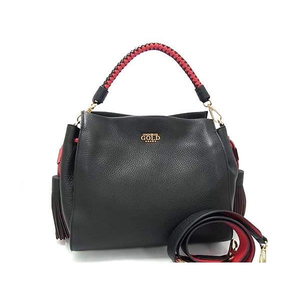 未使用　ココセリュックスゴールド　シボ革　レザー　ハンドバッグ　2way □新品□未使用□ COCOCELUX GOLD ココセリュックスゴールド