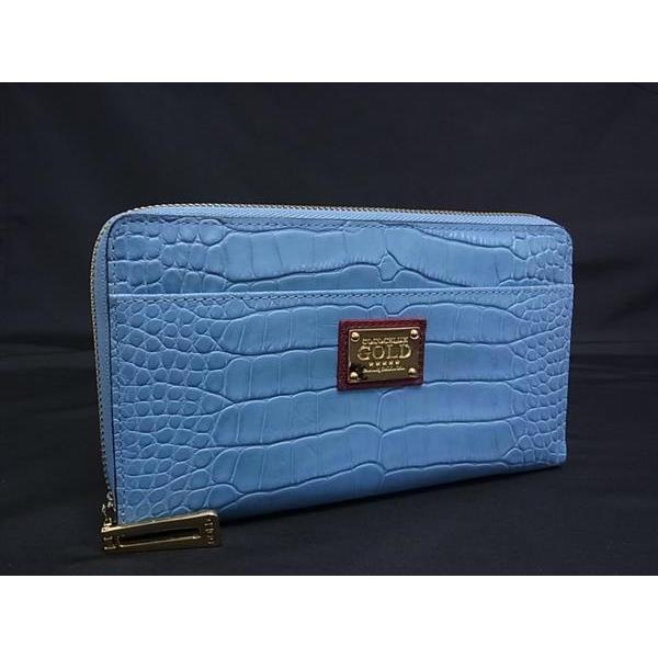 ■新品■未使用■ COCOCELUX GOLD ココセリュックスゴールド クロコダイル型押しレザー ライトブルー系 BN3602 □新品□未使用□ COCOCELUX GOLD ココセリュックスゴールド