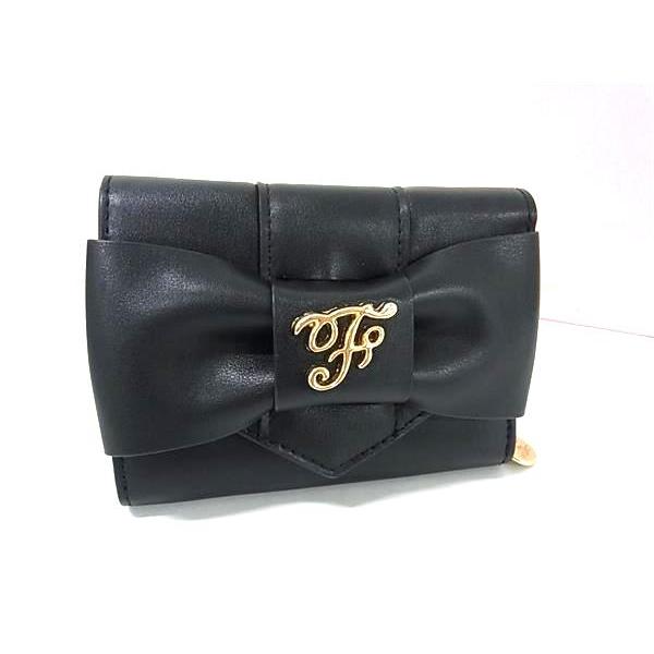 □極美品□ Maison de FLEUR メゾン ド フルール レザー リボン