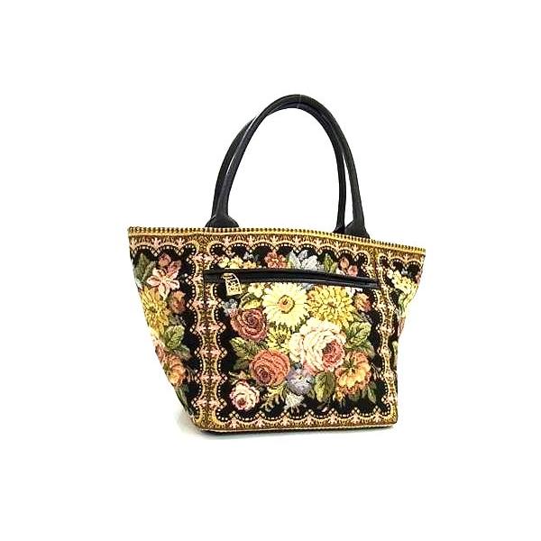 □新品同様□ Think Bee! シンクビー！ キャンバス×レザー 花 フラワー