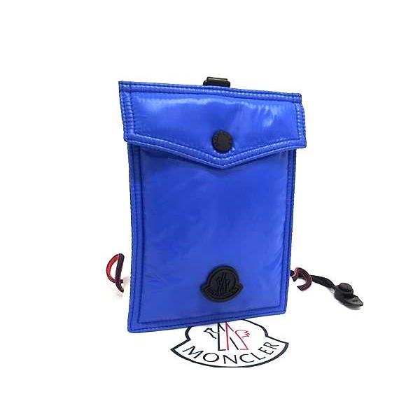 【定番】モンクレール ナイロン×レザー phone case ショルダーポーチ MONCLER（モンクレール） □新品同様□ ポケットフォンケース ナイロン