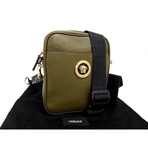 VERSACE □新品同様□ ヴェルサーチ メデューサ レザー クロス