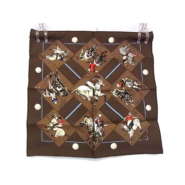 HERMES □極美品□ エルメス LE MONDE DU POLO 【ポロの世界】カレ45