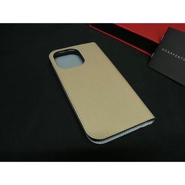 BONAVENTURA iPhone 15 Pro Max 用ケース　グレージュ iPhone 15 Pro Max) バックカバーケース ノービレレザー
