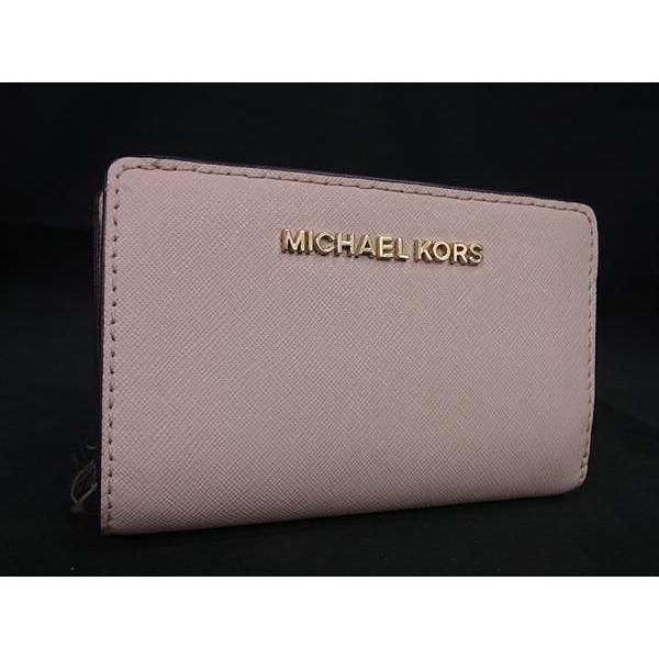 ⭐MICHAEL KORS 二つ折り財布 シグネチャー柄本革使い二つ折り財布(マイケルコース/MICHAEL