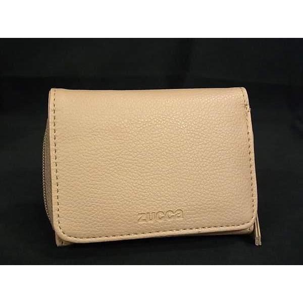 □新品□未使用□ZUCCa ズッカ レザー ラウンドファスナー 三つ折り 