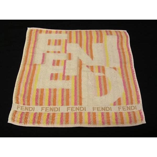 □美品□ FENDI フェンディ ストライプ ハンカチ ハンカチーフ
