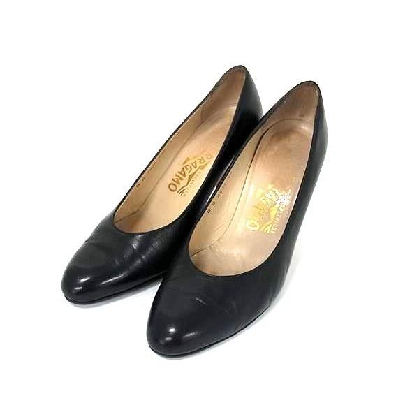 Salvatore Ferragamo フェラガモ レザー パンプス ヒール 表記サイズ 6