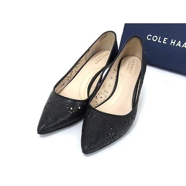 COLE HAANパンプス☆美品 一回使用超美品COLE HAAN 黒 レザー