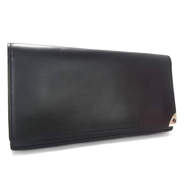 【新品正規品】高級ブランド本革dunhill ブラック２つ折り財布　メンズ用 dunhill □美品□ ダンヒル レザー 二つ折り 長財布 ウォレット