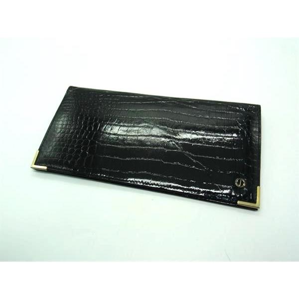 dunhill □美品□ ダンヒル クロコダイル型押しレザー 長財布