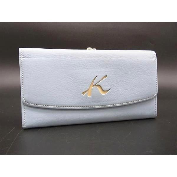 キタムラ　がま口長財布 □美品□ Kitamura キタムラ レザー がま口 二つ折り 長財布