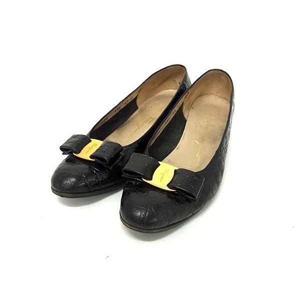 ⭐️未使用級⭐️ サルヴァトーレフェラガモ　ヴァラリボン　パンプス　ブラック　レザー FERRAGAMO Salvatore Ferragamo フェラガモ ヴァラリボン