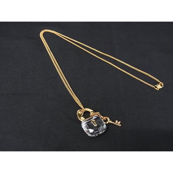 SWAROVSKI □極美品□ スワロフスキー 鍵 南京錠モチーフ ネックレス