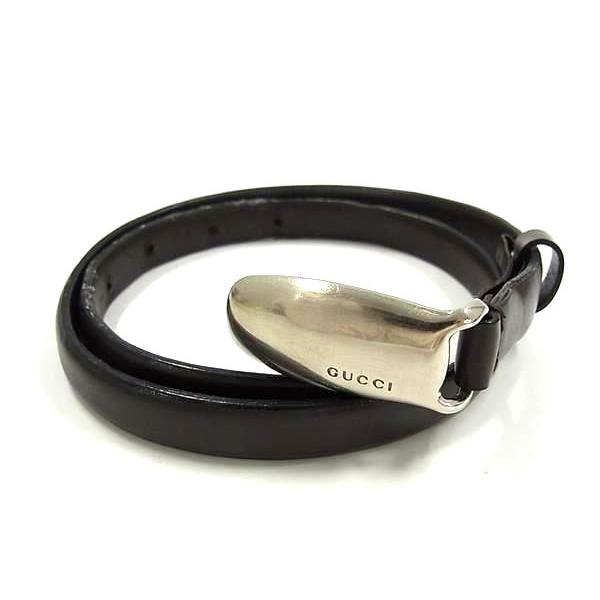 GUCCI　グッチ　ベルト　サイズ65 GUCCI グッチ 036 2194 1115 5 レザー SV金具 ベルト 表記サイズ