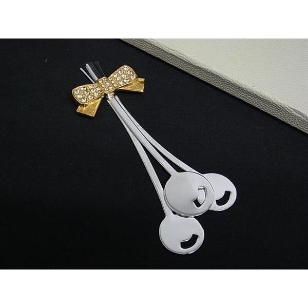 □美品□ WAKO 和光 ワコー ラインストーン リボン さくらんぼ