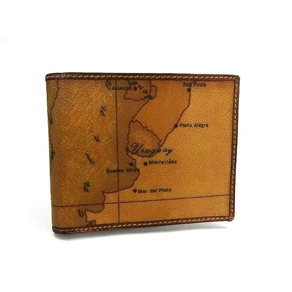 PRIMA CLASSE プリマクラッセ 世界地図柄 PVC 二つ折り 財布 札入れ