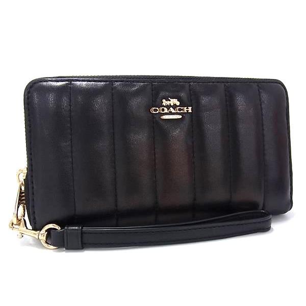 COACH □美品□ コーチ C4454 レザー キルティング ラウンド