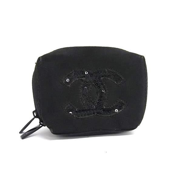 CHANEL シャネル ココマーク ナイロン スパンコール ポーチ