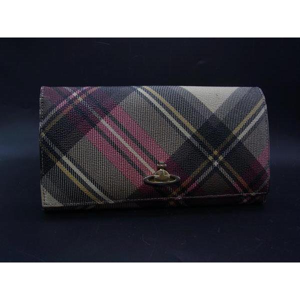 美品★Vivienne Westwoodダービーチェック長財布★985 新品 ヴィヴィアンウエストウッド 長財布 ダービー チェック