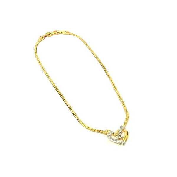 ニナリッチ ハート リボン キラキラ ネックレス NINA RICCI ニナリッチ ハート リボン キラキラ ネックレス NINA RICCI