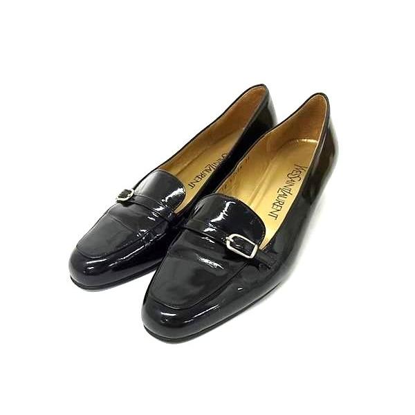 イヴ・サンローラン】 パンプス ヒール ブラック レザー 楽天市場