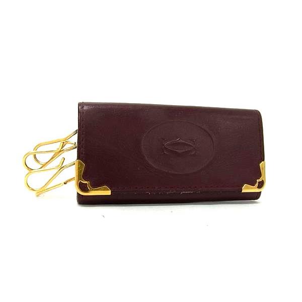 Cartier ★未使用★ マストライン　4連　キーケース Cartier カルティエ マストライン レザー 4連 キーケース 鍵入れ